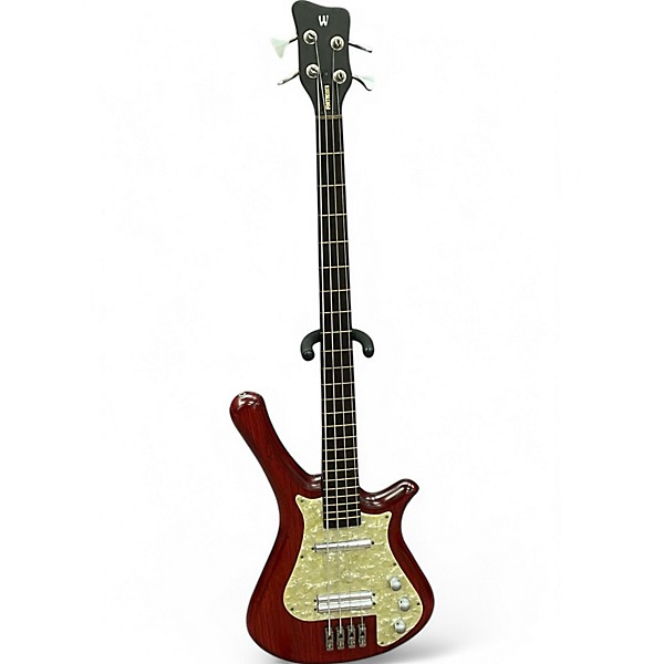 Used Warwick FORTRESS ONE Trans Red Electric Bass Guitar