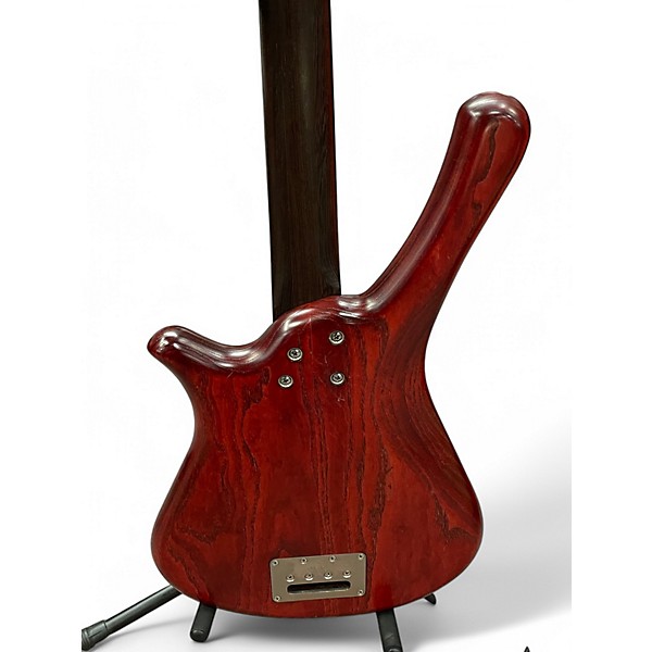 Used Warwick FORTRESS ONE Trans Red Electric Bass Guitar