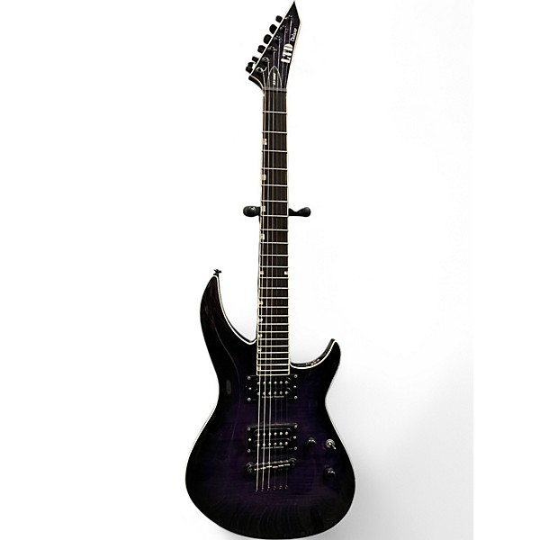 Used ESP LTD H3-1000  Thru Purple Sunburst Solid Body Electric Guitar