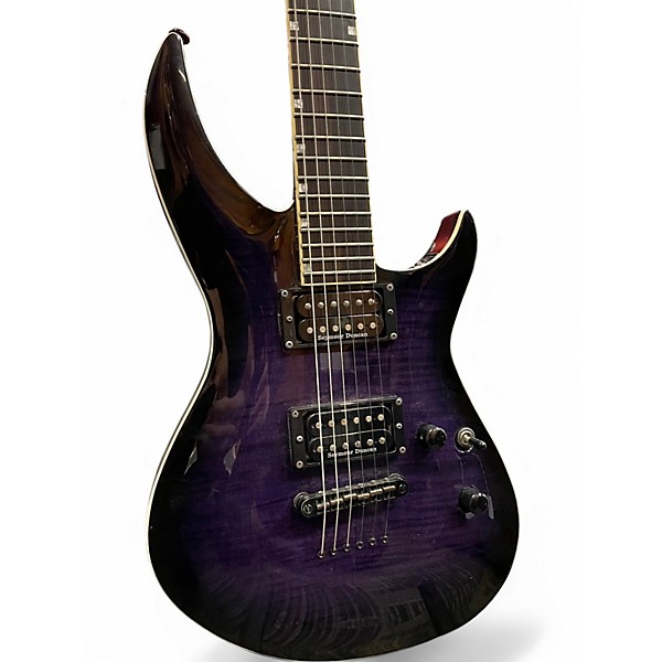 Used ESP LTD H3-1000  Thru Purple Sunburst Solid Body Electric Guitar