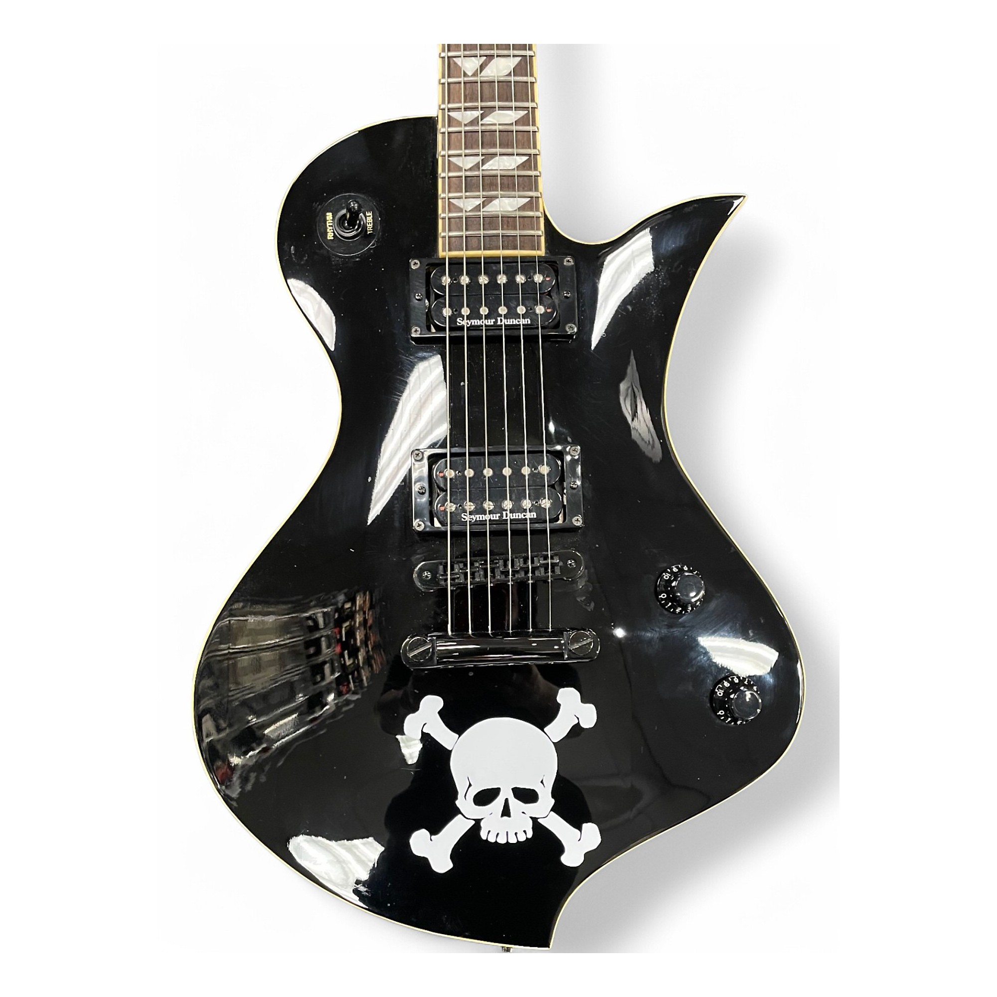【9122】 美品 FERNANDES ravelle black 黒 Used 2010s Fernandes Ravelle Standard Black Solid Body