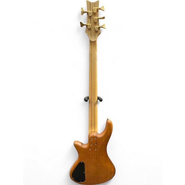 Used Schecter Guitar Research Diamond Passive Custom Active 5 String Natural Electric Bass Guitar