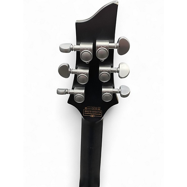 Used Schecter Guitar Research C1 Platinum Trans Black Solid Body Electric Guitar