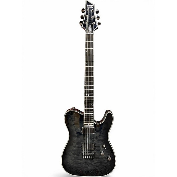 Used Schecter Guitar Research Hellraiser Hybrid PT Trans Black Solid Body Electric Guitar