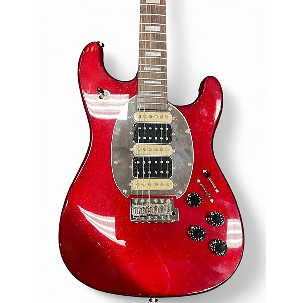 Used Sawtooth Es Relic Candy Apple Red Solid Body Electric Guitar