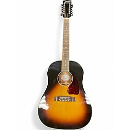 Used Gibson J45 12 String 2 Color Sunburst 12 String Acoustic Electric Guitar
