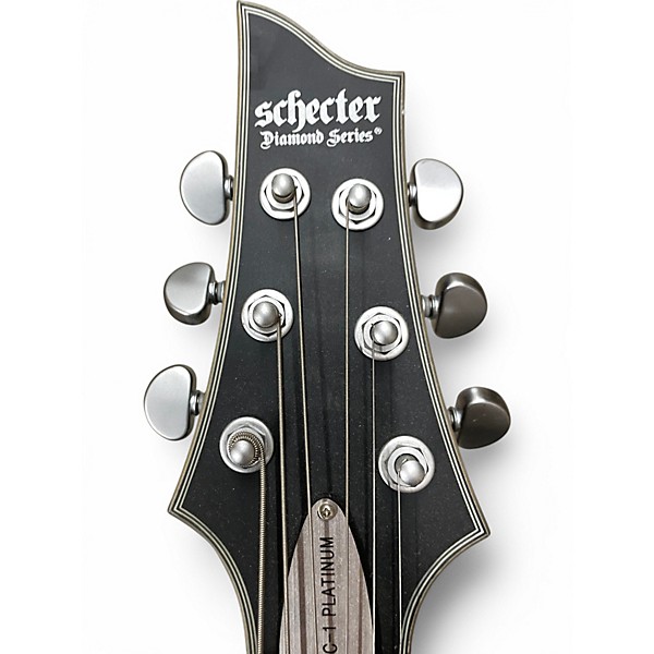 Used Schecter Guitar Research C1 Platinum Trans Gray Solid Body Electric Guitar