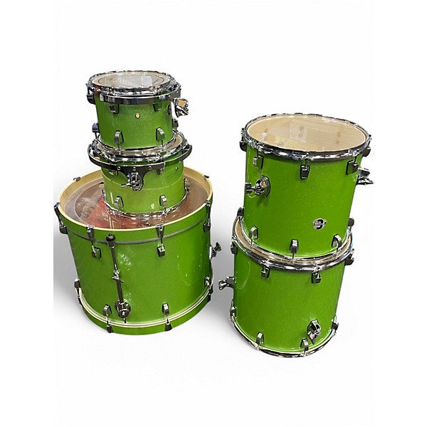 Used Ludwig 5 Piece ELEMENT EVOLUTION MINT GREEN SPARKLE Drum Kit