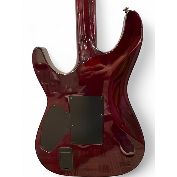Used Schecter Guitar Research Hellraiser C1 Floyd Rose Black Cherry Solid Body Electric Guitar