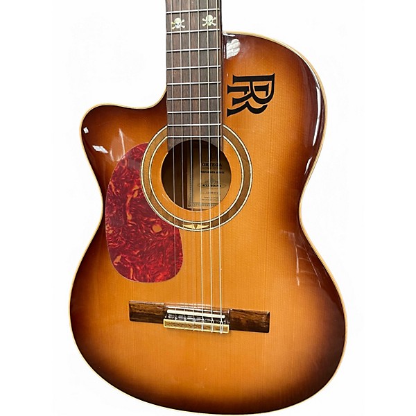 Used Ortega RCE238SN-FT-L 3 Color Sunburst Nylon String Acoustic Guitar