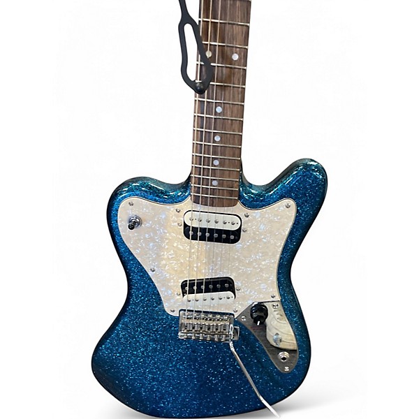 Used Squier Super Sonic Blue Sparkle Solid Body Electric Guitar