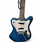 Used Squier Super Sonic Blue Sparkle Solid Body Electric Guitar