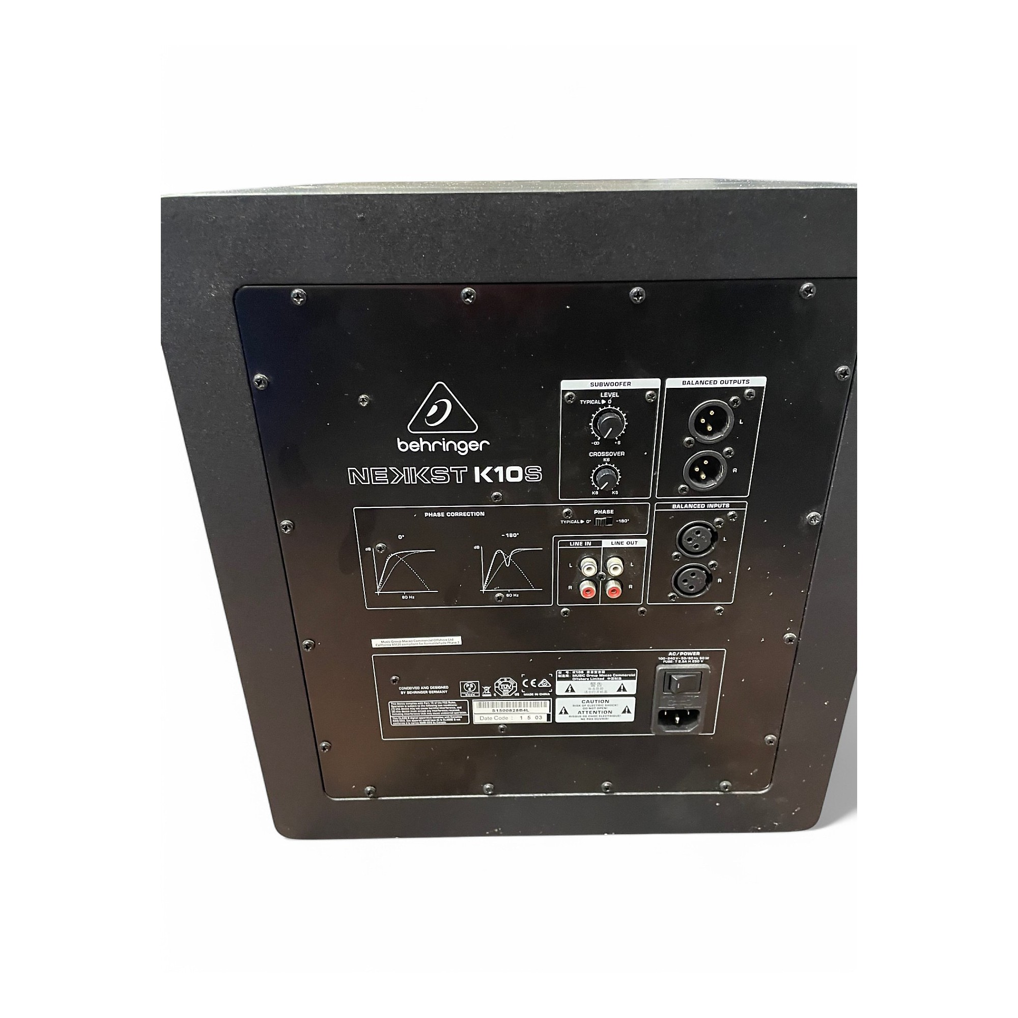 Used Behringer Used Behringer NEKKST K10S Subwoofer | Guitar Used Behringer Used Behringer NEKKST K10S Subwoofer | Guitar