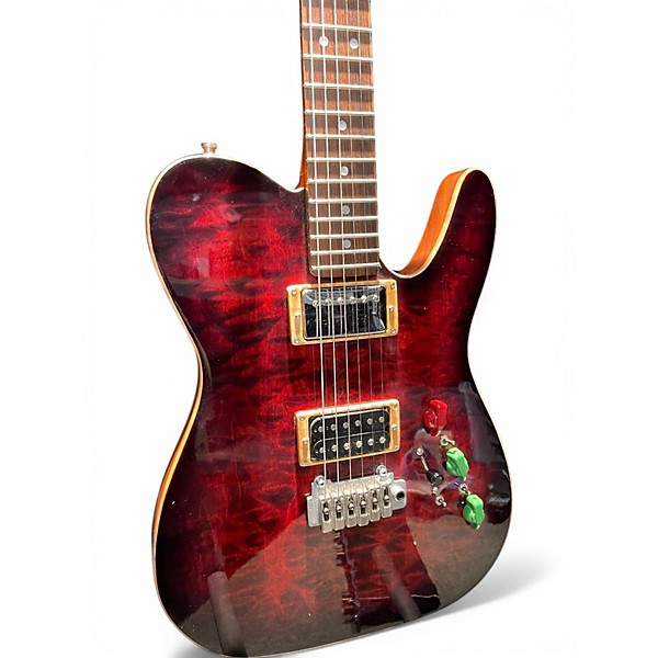 Used Luminous Centerline Custom Crimson Red Burst Solid Body Electric Guitar