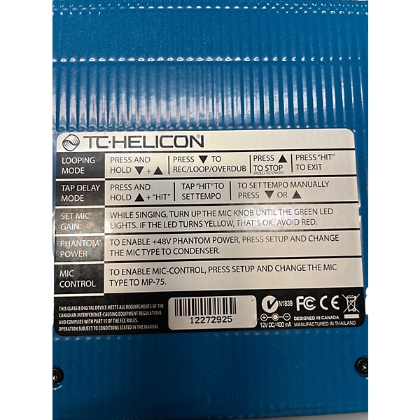 Used TC Helicon VoiceLive Play Vocal Processor