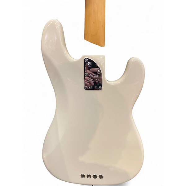 Used Fender American Professional II Precision Bass LH Alpine White Electric Bass Guitar