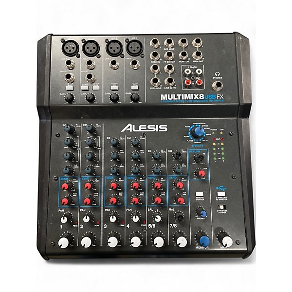 Used Alesis MultiMix 8 USB 8-Channel Unpowered Mixer