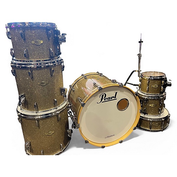 Used Pearl 7 Piece MASTERS ALL MAPLE GRANITE SPARKLE Drum Kit