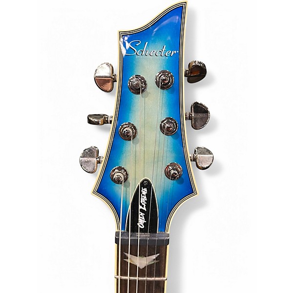 Used Schecter Guitar Research Omen Extreme 6 Blue Solid Body Electric Guitar