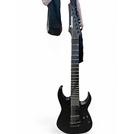 Used Ibanez rgixl7 IRON LABEL BLACK ON BLACK Solid Body Electric Guitar