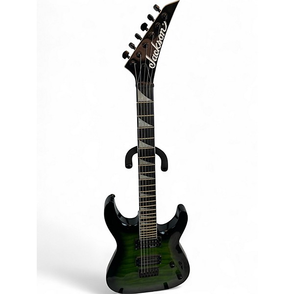 Used Jackson JS32Q DINKY Trans Green Solid Body Electric Guitar