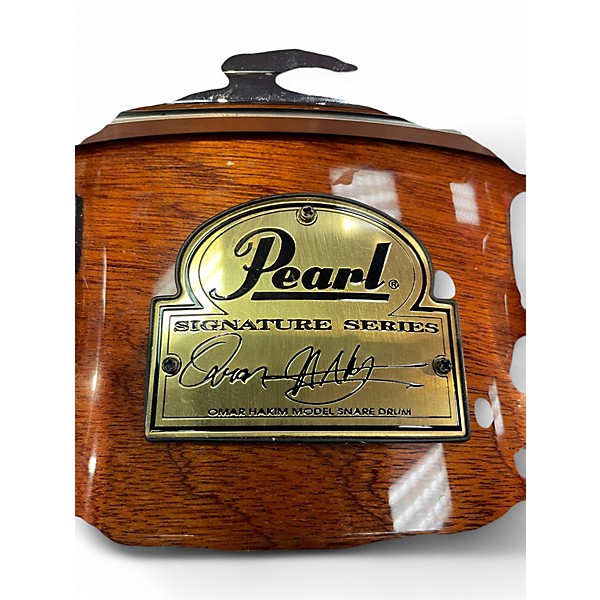 Used Pearl 13X5 Omar Hakim Snare Antique Amber Drum