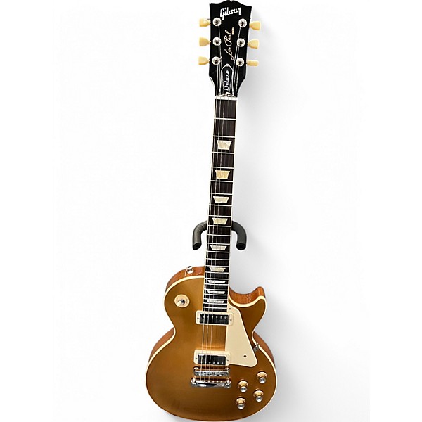 Used Gibson Les Paul Deluxe Gold Top Solid Body Electric Guitar