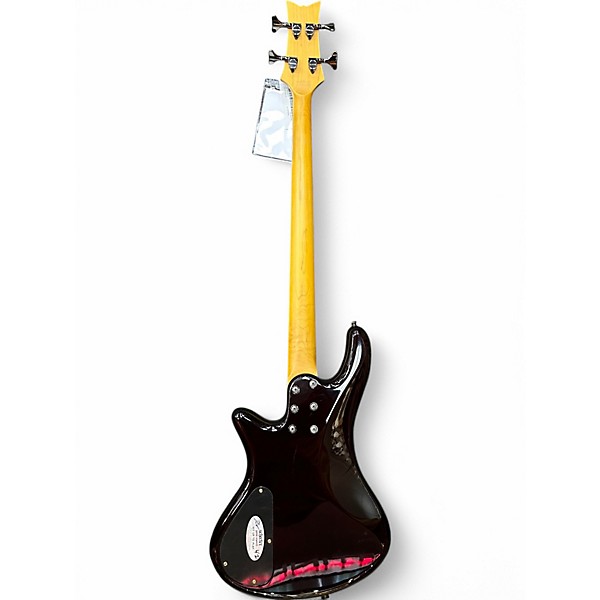 Used Schecter Guitar Research Stiletto Extreme 4 String Black Cherry Electric Bass Guitar