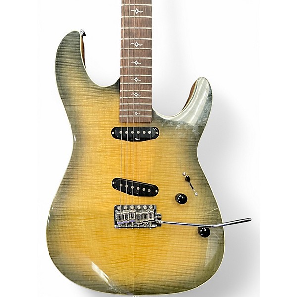 Used Sawtooth NATURAL  MOSS BURST Solid Body Electric Guitar