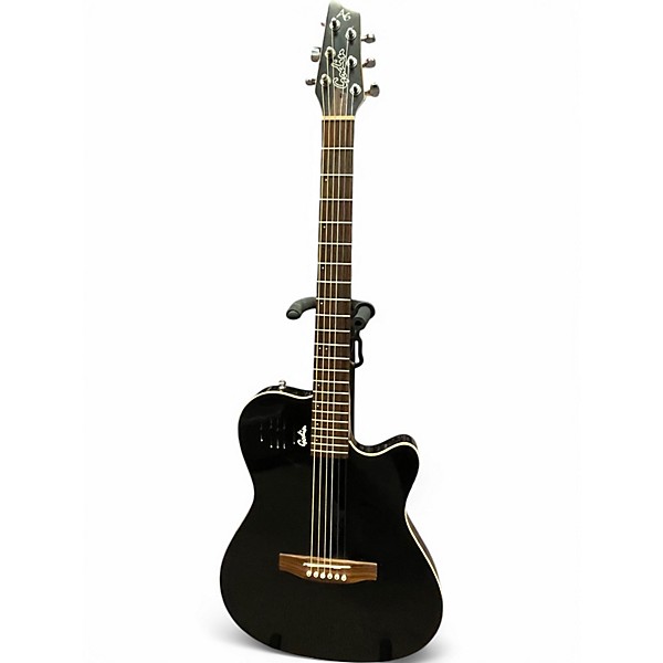 Used 2000s Godin A6 Ultra Black Acoustic Electric Guitar