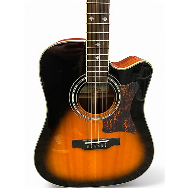 Used Epiphone Masterbuilt DR-500MCE Vintage Sunburst Acoustic Electric Guitar