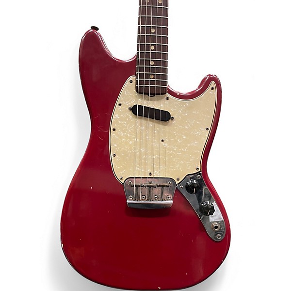 Vintage 1965 Fender Musicmaster 2 Red Solid Body Electric Guitar
