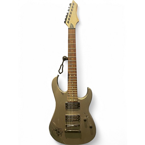 Used Washburn WG-587 Metallic Silver Solid Body Electric Guitar