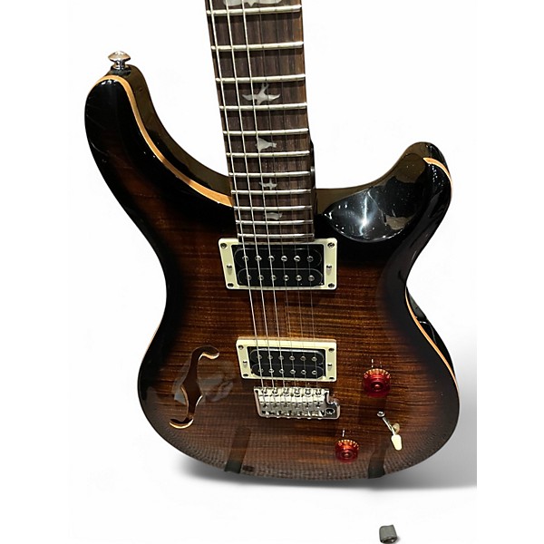 Used PRS SE Custom 24 Black Gold Solid Body Electric Guitar