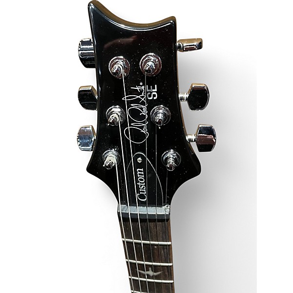Used PRS SE Custom 24 Black Gold Solid Body Electric Guitar