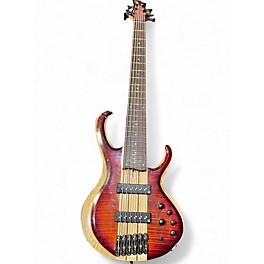 Used Ibanez BTB20TH6 Crimson Red Trans Electric Bass Guitar