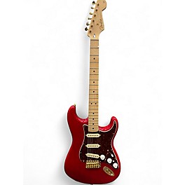Used Fender Deluxe Stratocaster Candy Apple Red Solid Body Electric Guitar