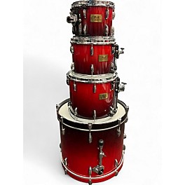 Used Pearl 4 Piece Session Custom Crimson Red Wine Drum Kit