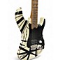 Used EVH Striped Series '78 Eruption White with Black Stripes Solid Body Electric Guitar