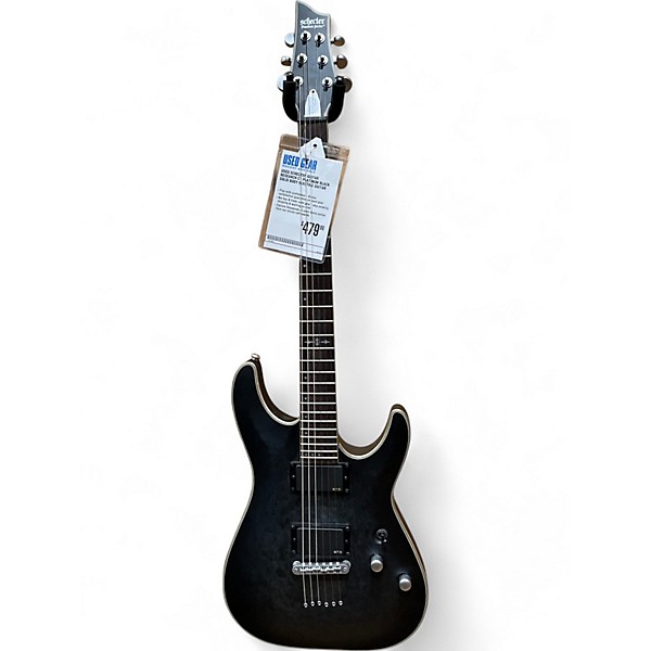 Used Schecter Guitar Research C1 Platinum Black Solid Body Electric Guitar