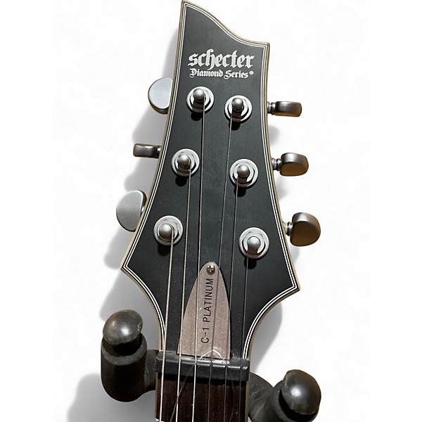 Used Schecter Guitar Research C1 Platinum Black Solid Body Electric Guitar