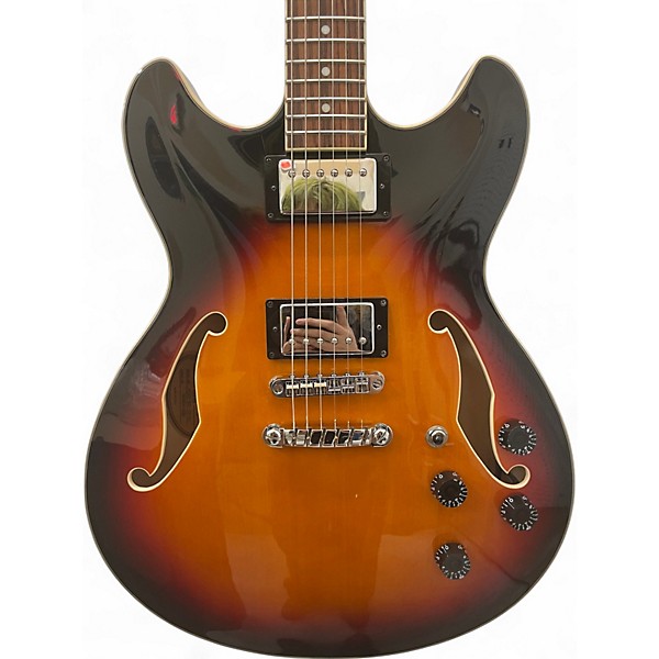 Used 2008 Ibanez AS73 2 Tone Sunburst Hollow Body Electric Guitar