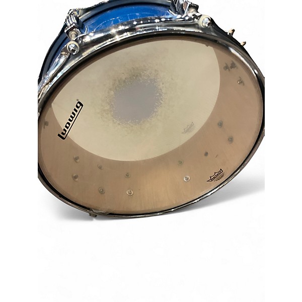 Used Ludwig 5X14 Accent CS Snare Blue Agave Drum