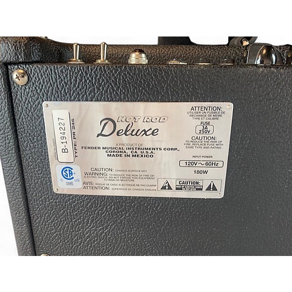 Used Fender Hot Rod Deluxe 40W 1x12 Tube Guitar Combo Amp