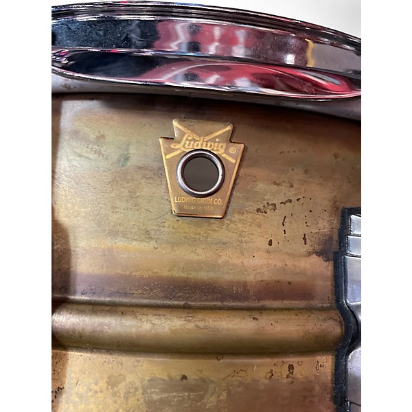 Used Ludwig 6.5in Raw Brass 6.5 x 14 Brass Drum