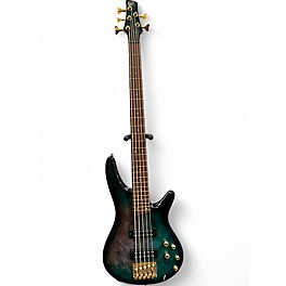 Used Ibanez sr405e Tropical Seafloor Burst Electric Bass Guitar