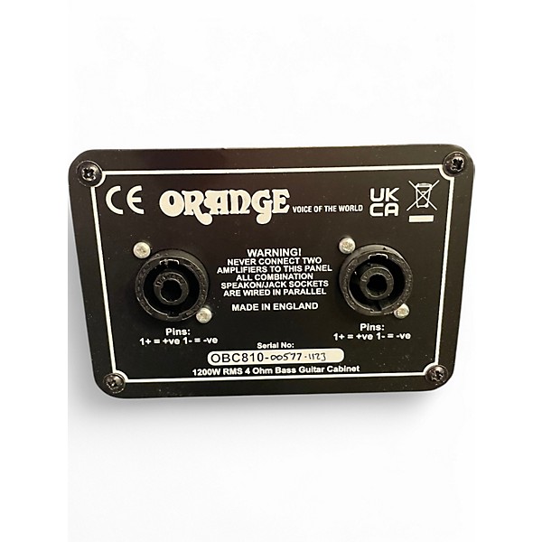 Used Orange Amplifiers OBC810 8x10 Bass Cabinet