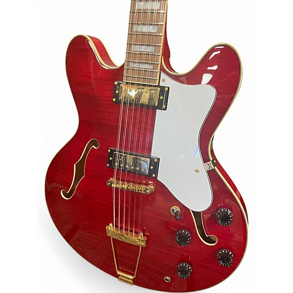 Used Eastwood NSH-12  cherry red Hollow Body Electric Guitar