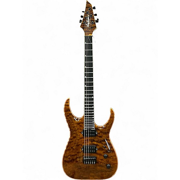 Used Jackson USA MISHA MANSOOR JUGGERNAUT HT6FM AMBER TIGER EYE Solid Body Electric Guitar