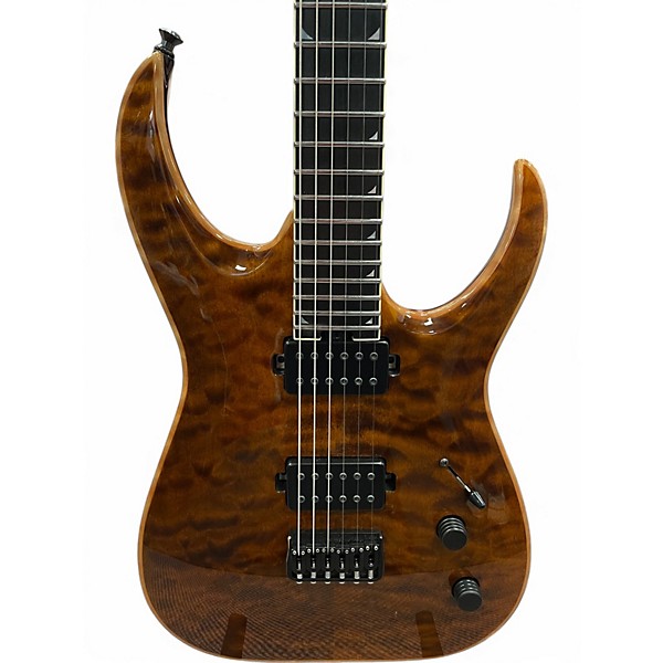 Used Jackson USA MISHA MANSOOR JUGGERNAUT HT6FM AMBER TIGER EYE Solid Body Electric Guitar